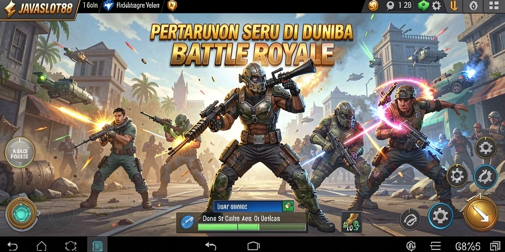 Menampilkan gameplay seru dan kompetitif dalam pertempuran Battle Royale.