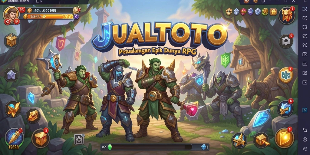 Screenshot menunjukkan pemain beraksi dalam pertempuran seru di JUALTOTO.