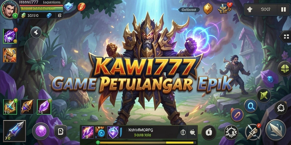 Tangkapan layar gameplay KAWI777 yang menampilkan aksi pertarungan seru.