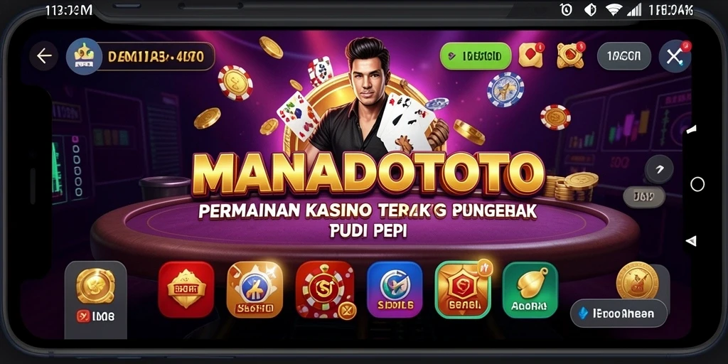 Tampilan gameplay menarik dalam aplikasi MANADOTOTO yang menyajikan permainan kasino.
