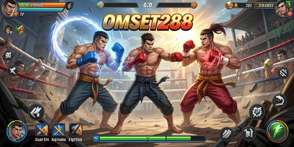 Gameplay pertarungan yang seru dan mendebarkan di OMSET288.