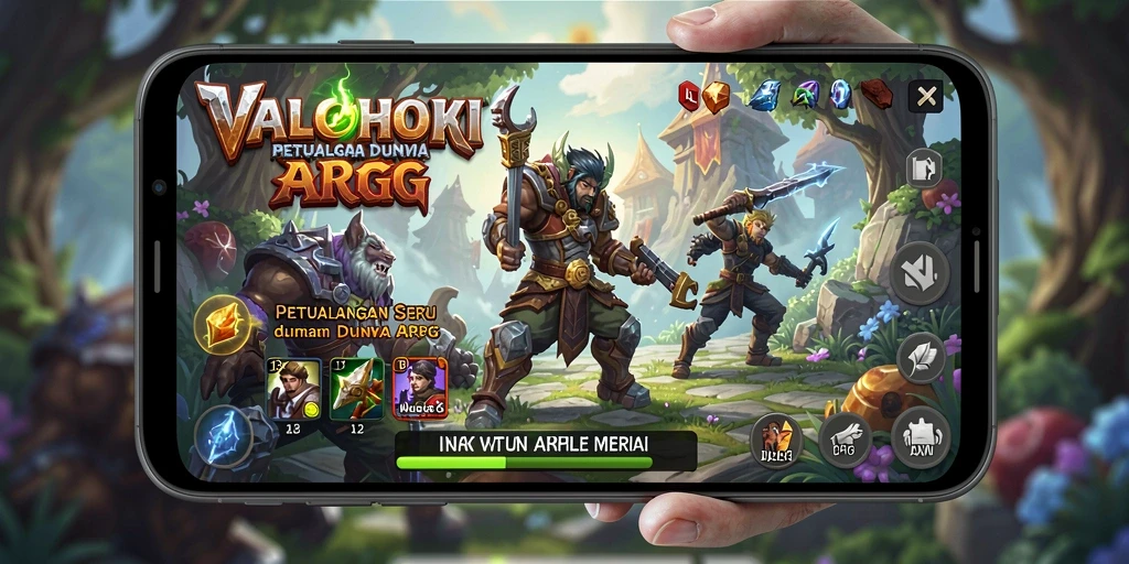 Screenshot VALOHOKI menunjukkan pertarungan dinamis dengan grafis yang memukau.